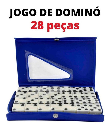 Jogo De Dominó Profissional De Osso - Estojo Com 28 Peças